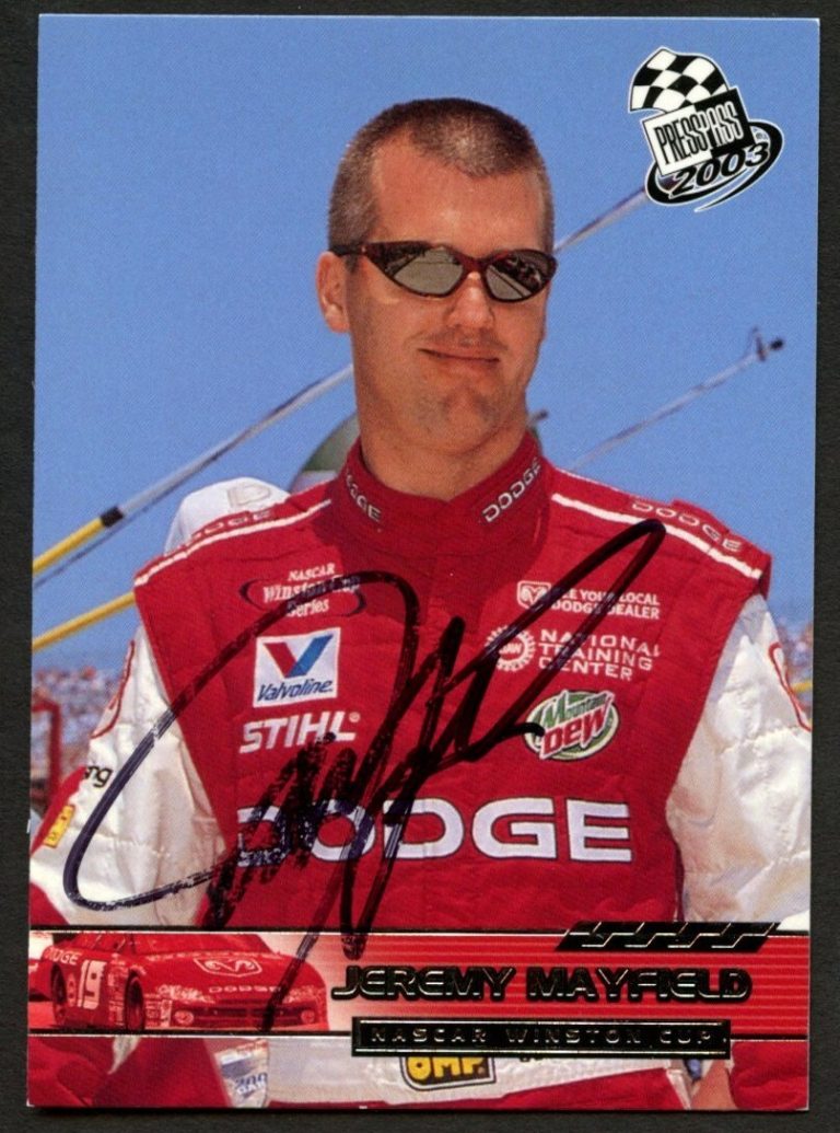 Jeremy Mayfield #22 signed autograph auto 2003 Press Pass NASCAR Trading Card