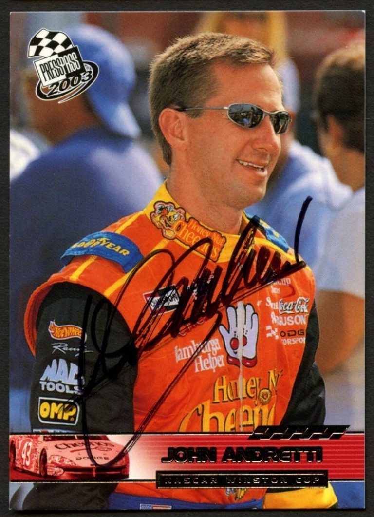 John Andretti #1 signed autograph auto 2003 Press Pass NASCAR Trading Card