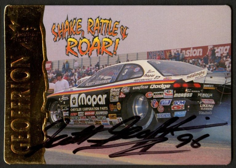 Scott Geoffrion #22 signed autograph auto 1995 Action Packed NHRA Trading Card