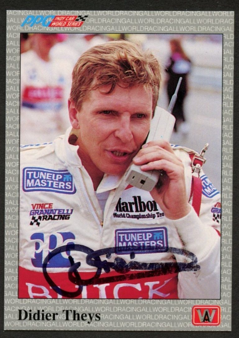 Didier Theys #26 signed autograph auto 1991 PPG Indy Car Trading Card