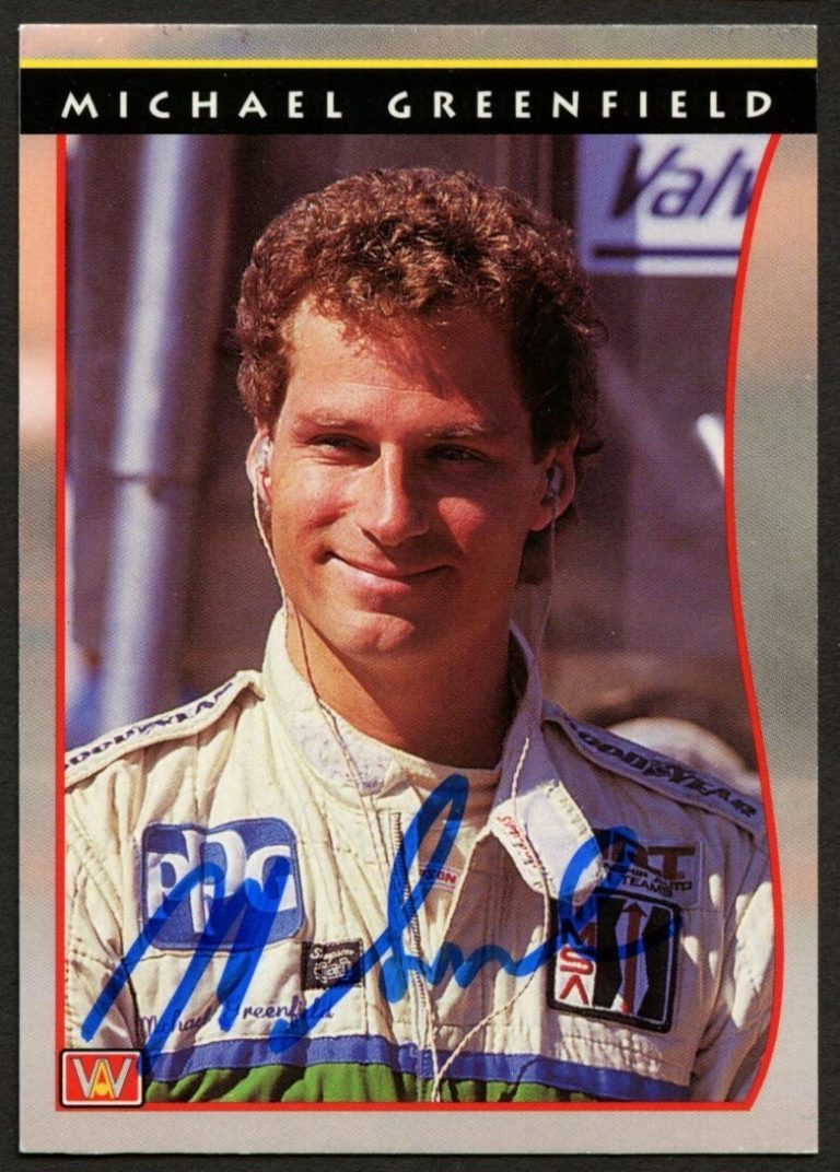 Michael Greenfield #12 signed autograph auto 1992 PPG Indy Racing Trading Card