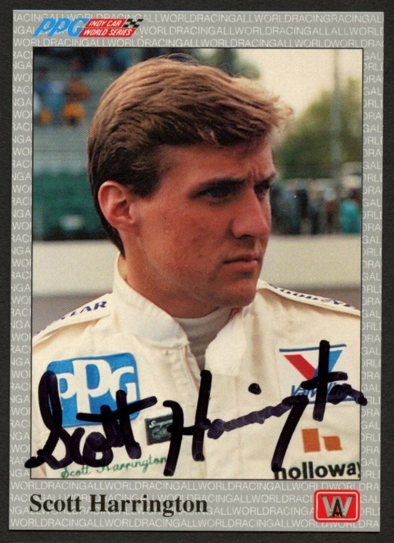 Scott Harrington #58 signed autograph auto 1991 PPG Indy Car Trading Card