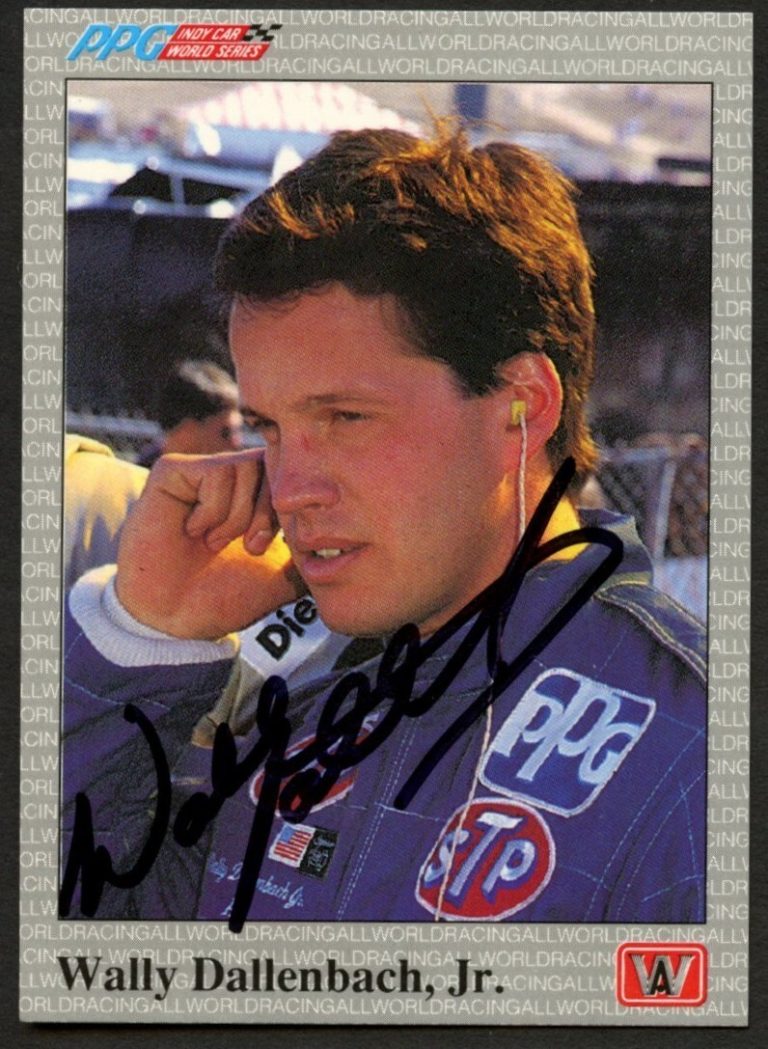 Wally Dallenbach Jr #37 signed autograph auto 1991 PPG Indy Car Trading Card