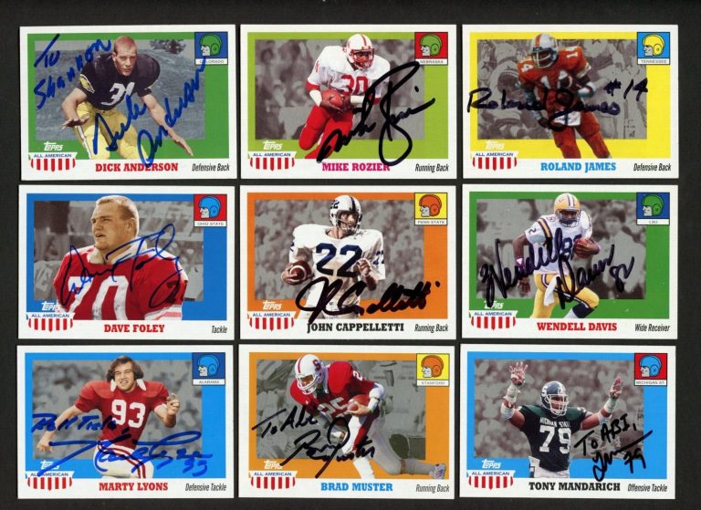 9 different signed autographed 2005 Topps All American FB Cards READ DESCRIPTION