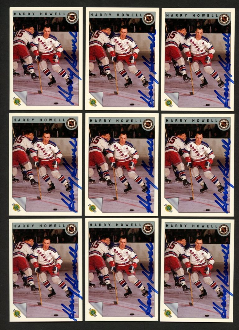(9) 1992 Ultimate Original Six Hockey HARRY HOWELL signed autographed cards