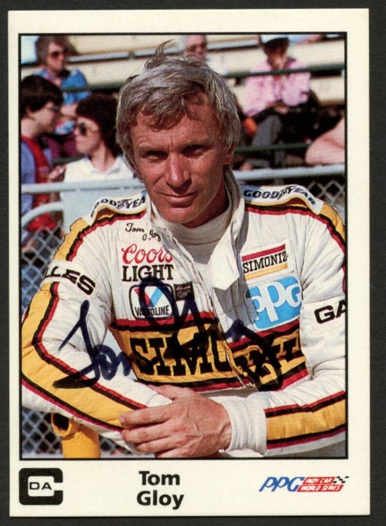 Tom Gloy #32 signed autograph auto 1985 A&S Racing PPG Indy Card
