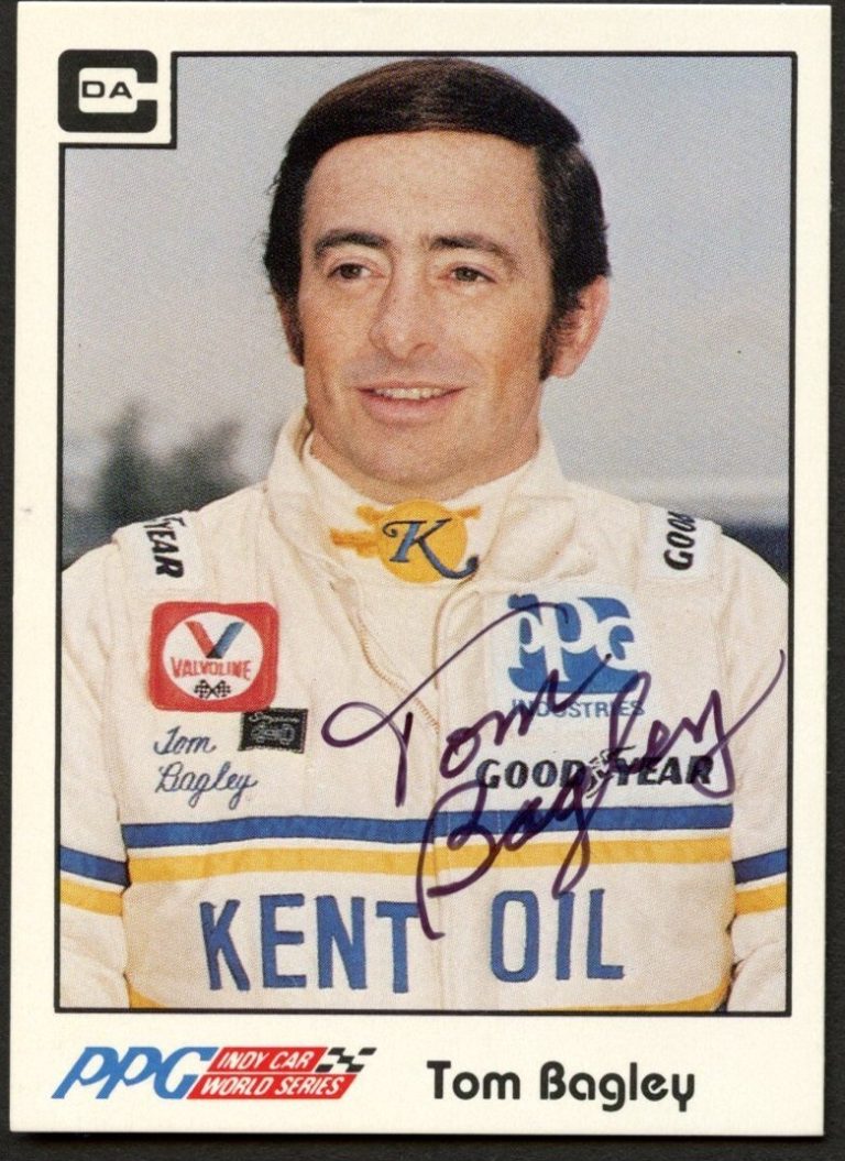 Tom Bagley #31 signed autograph auto 1984 A&S Racing PPG Indy Trading Card