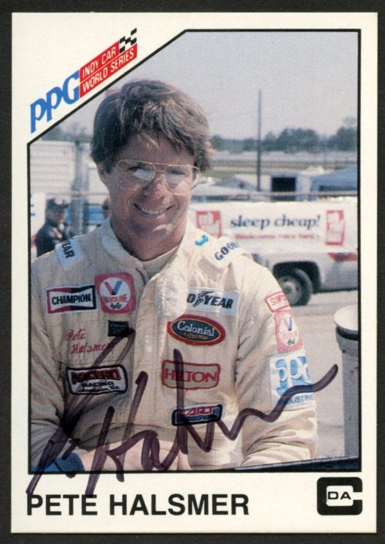 Pete Halsmer #17 signed autograph 1983 A&S Racing PPG Indy Car World Series