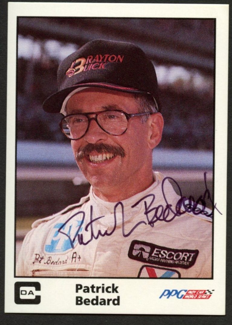 Patrick Bedard #34 signed autograph auto 1985 A&S Racing PPG Indy Card