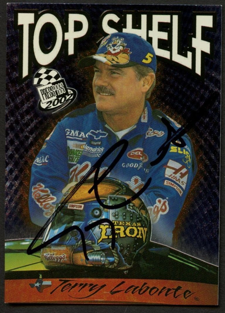 Terry Labonte #TS 6/9 signed autograph auto 2002 Press Pass NASCAR Trading Card