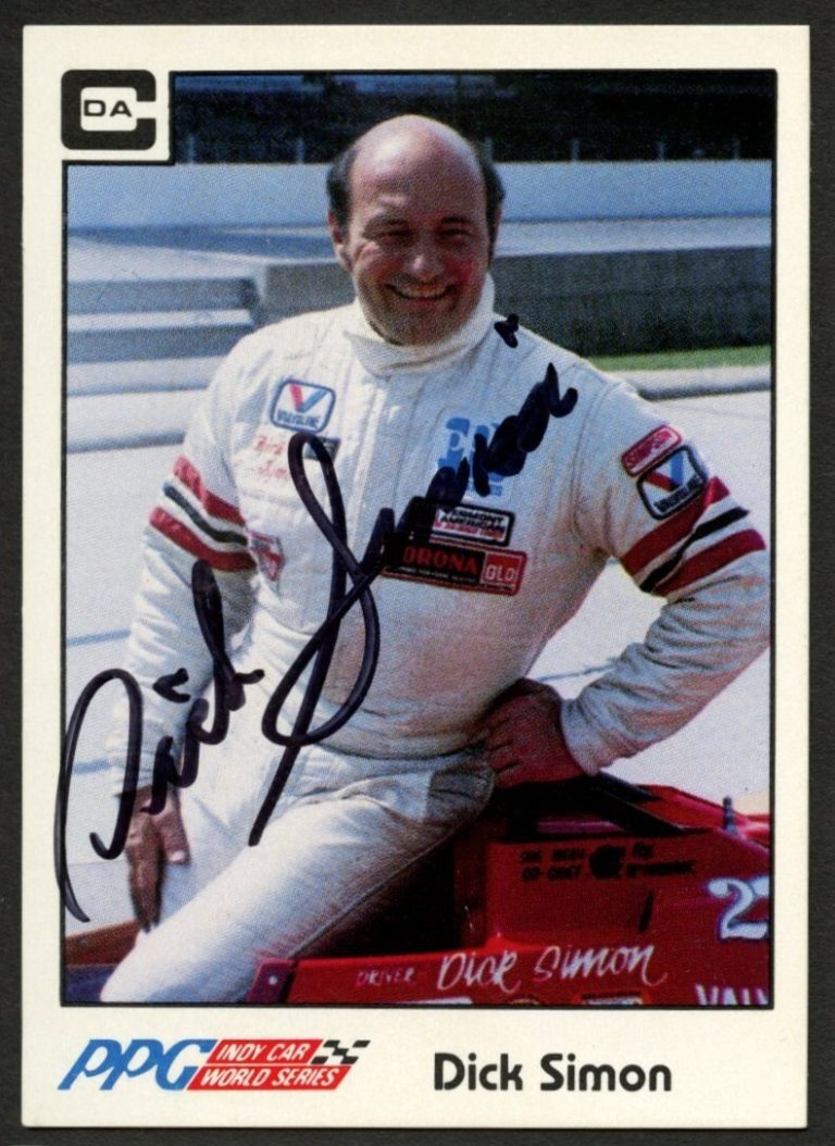 Dick Simon #24 signed autograph auto 1984 A&S Racing PPG Indy Trading Card