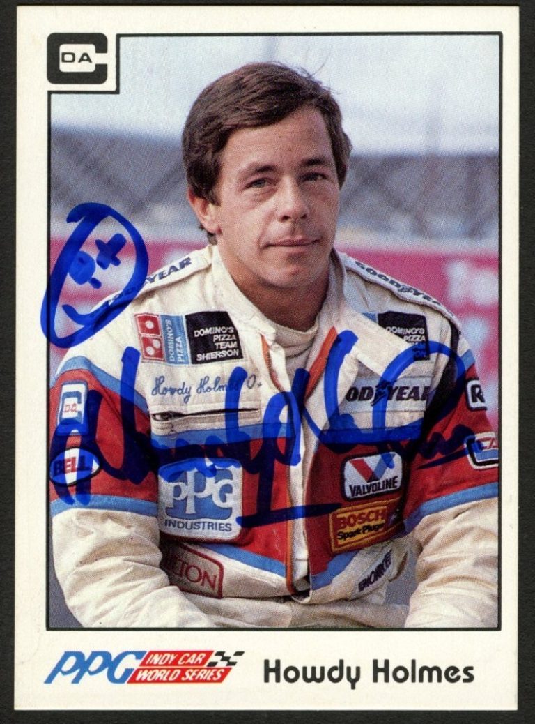 Howdy Holmes #3 signed autograph auto 1984 A&S Racing PPG Indy Trading Card