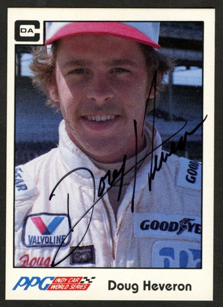 Doug Heveron #37 signed autograph auto 1984 A&S Racing PPG Indy Trading Card