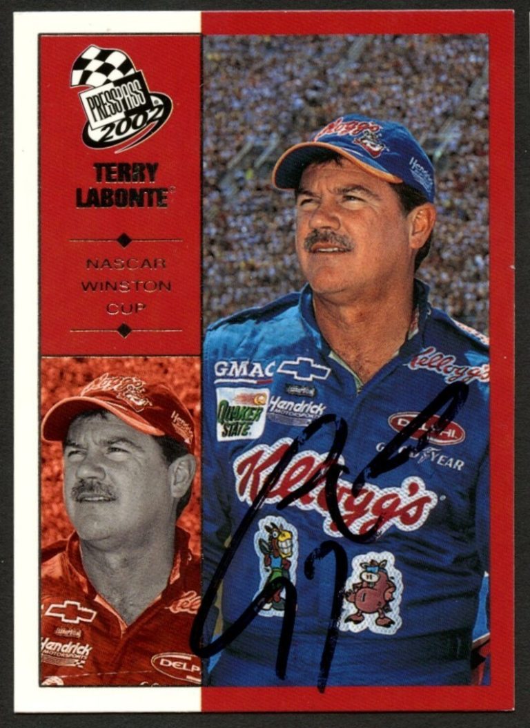 Terry Labonte #19 signed autograph auto 2002 Press Pass NASCAR Trading Card