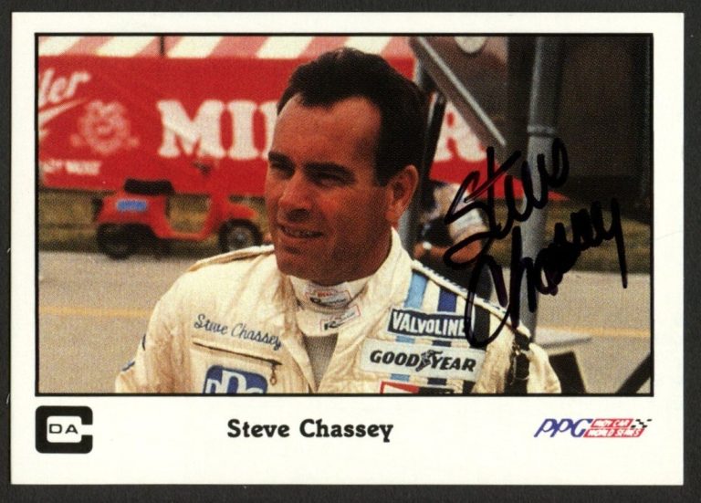 Steve Chassey #3 signed autograph auto 1987 A&S Racing PPG Indy Trading Card