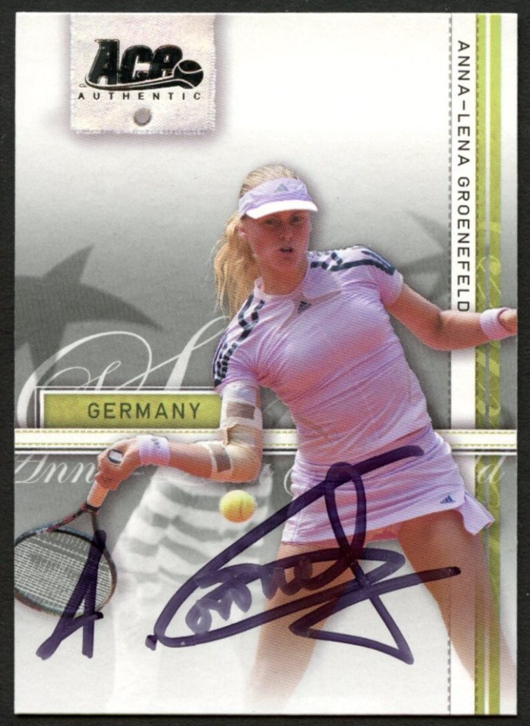 Anna-Lena Groenefeld #8 signed autograph 2007 ACE Authentic Tennis Trading Card