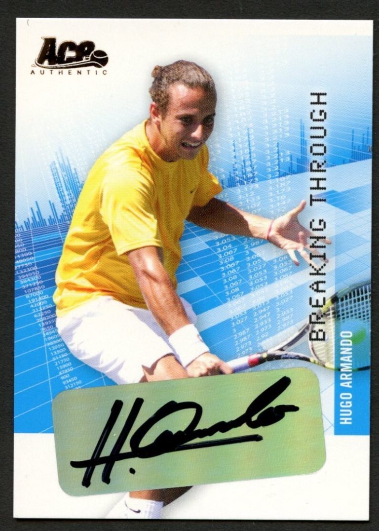 Hugo Armando #BT36 signed 2007 ACE Tennis Trading Card