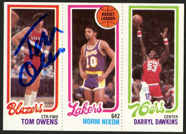 Tom Owens signed autograph auto 1980-81 Topps Basketball Trading Card