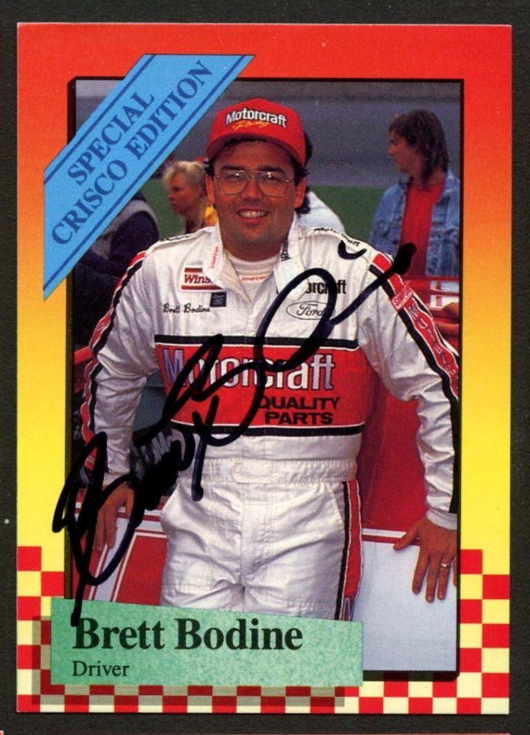 Brett Bodine #9 signed autograph 1989 MAXX Crisco Edition Trading Card