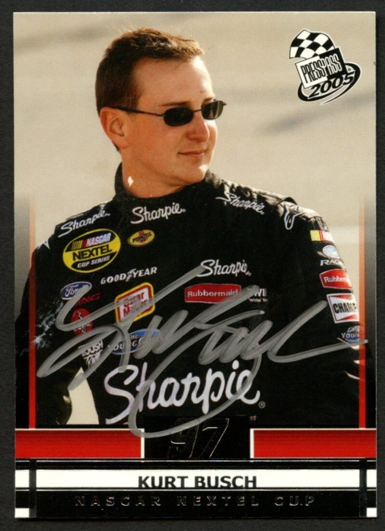 Kurt Busch #97 signed autograph auto 2005 Press Pass NASCAR Trading Card
