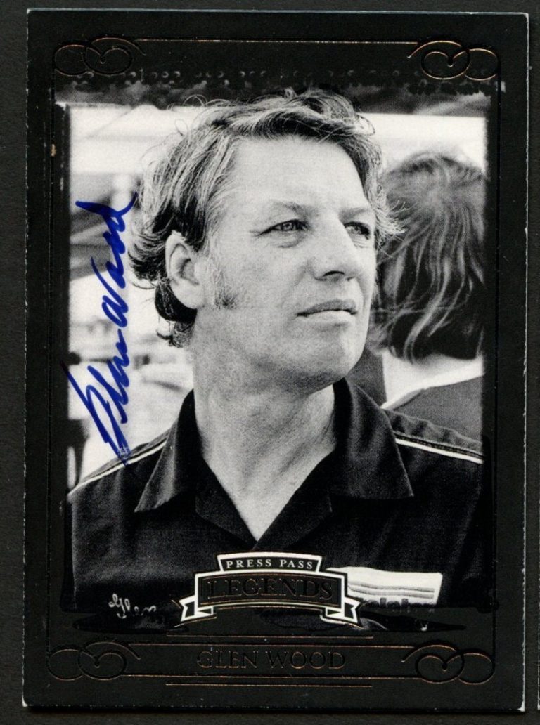 Glen Wood #42 signed autograph 2008 Press Pass Legends NASCAR Trading Card