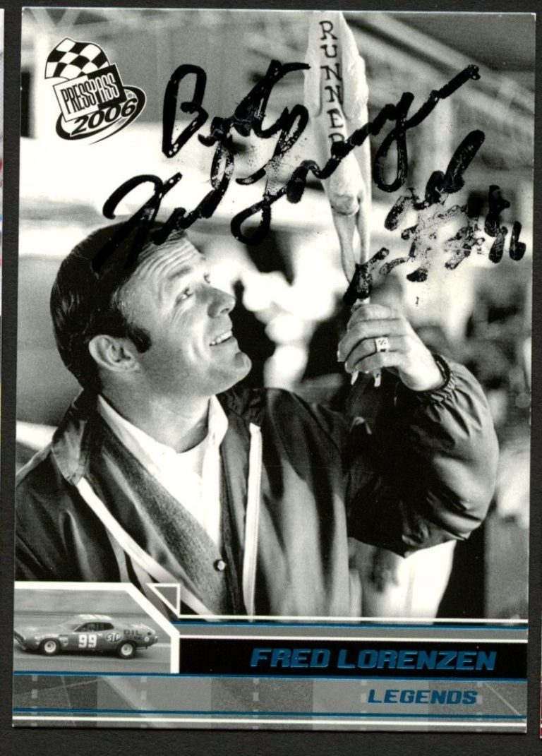 Fred Lorenzen #B60 signed autograph auto 2006 Press Pass NASCAR Trading Card