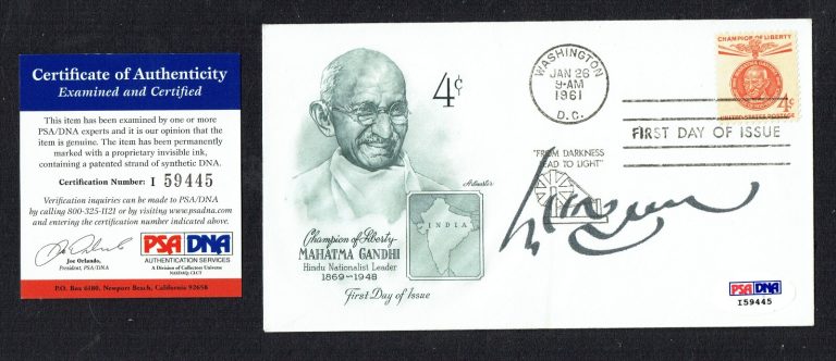 Dalai Lama signed autograph Spiritual Leader FDC Postal Cover PSA Certified
