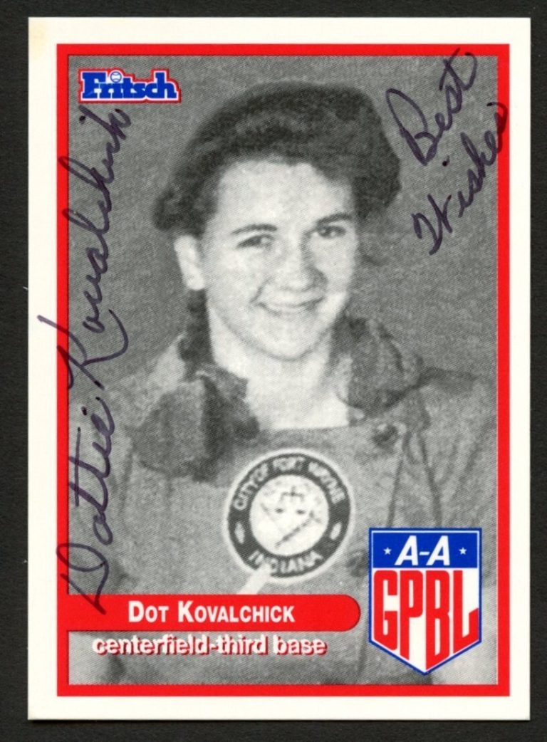 Dot Kovalchick #379 signed autograph auto 1995 Fritsch AAGPBL Baseball Card