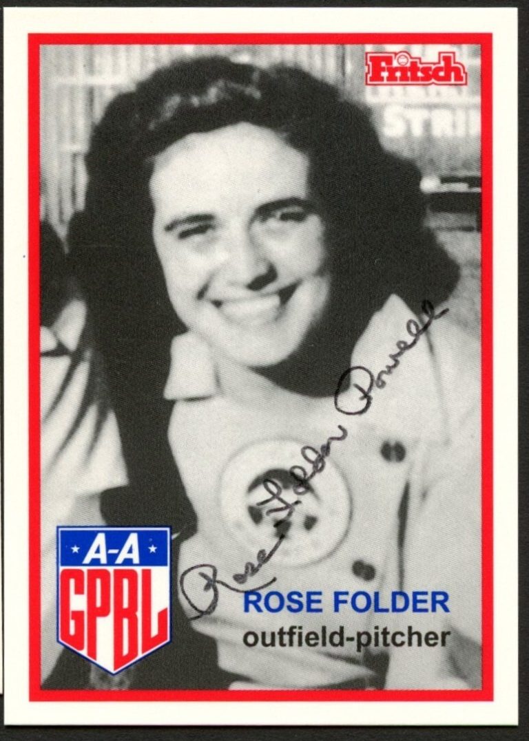 Rose Folder #65 signed autograph auto 1995 Fritsch AAGPBL Baseball Card