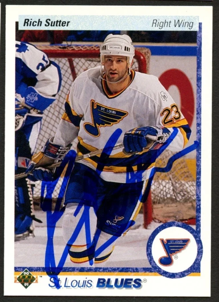 Rich Sutter #328 signed autograph 1990-91 Upper Deck Hockey Trading Card