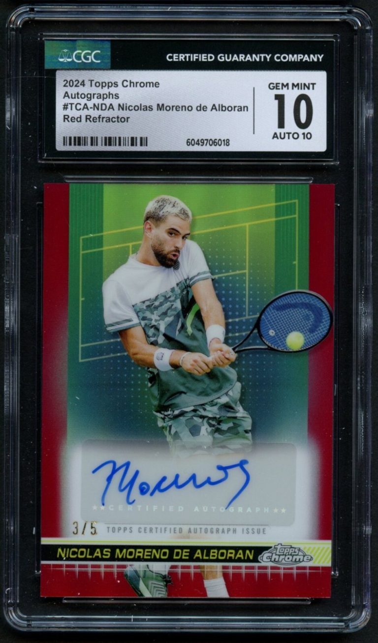 Nicolas Moreno de Alboran 2024 Topps Chrome Autographs 3/5 Red Refractor CGC 10