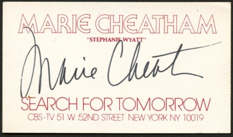 Maree Cheatham signed autograph Actress in Stephanie Wyatt Business Card BC849