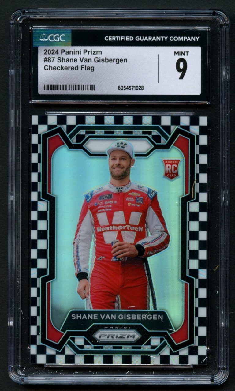 Shane Van Gisbergen #87 2024 Panini Prizm Checkered Flag 56/75 NASCAR Card CGC 9