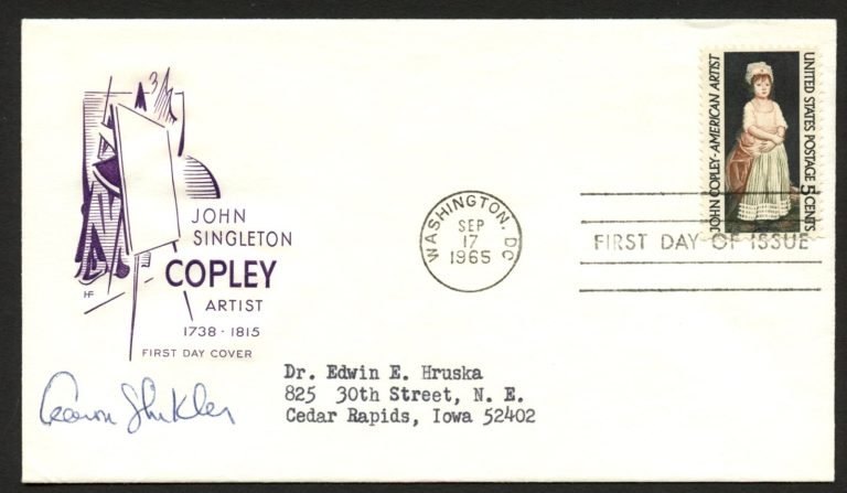Aaron Shikler d2015 signed autograph American Artist Postal Cover FDC