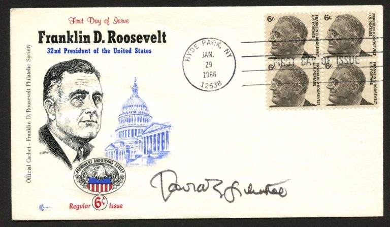 David E. Lilienthal d1981 signed autograph Attorney & Public Administrator FDC