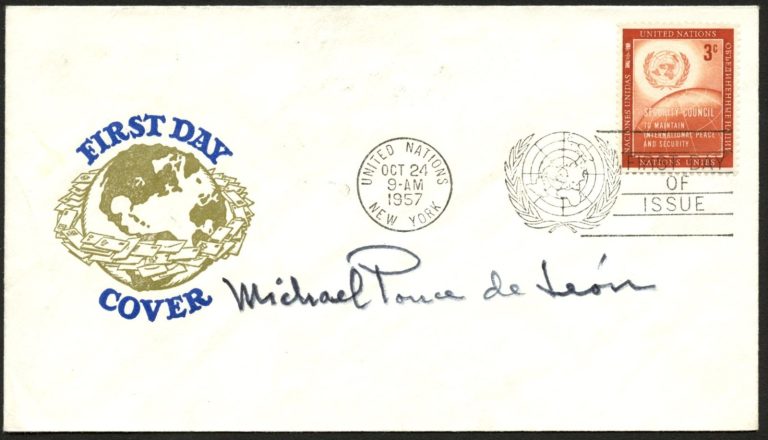 Michael Ponce de León d2006 signed autograph American graphic artist Painter FDC