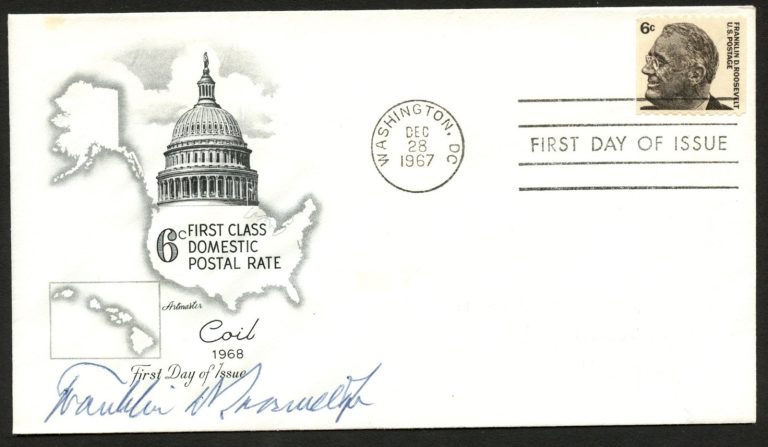 Franklin D. Roosevelt Jr. d1988 signed autograph Politician FDC Postal Cover
