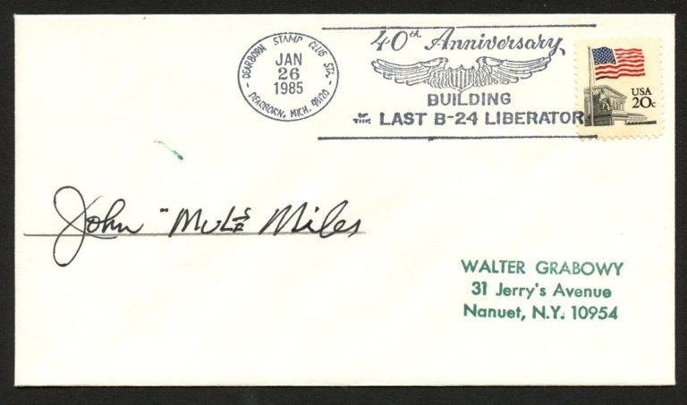 John Miles d2013 signed autograph American Baseball Player Postal Cover