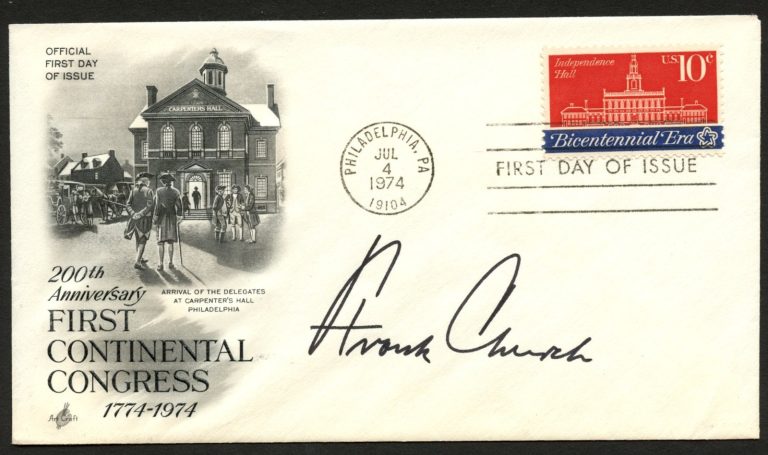 Frank Church d1984 signed autograph US Senator from Idaho FDC Postal Cover