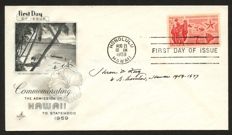 Hiram Fong d2004 signed autograph US Senator Hawaii FDC Postal Cover