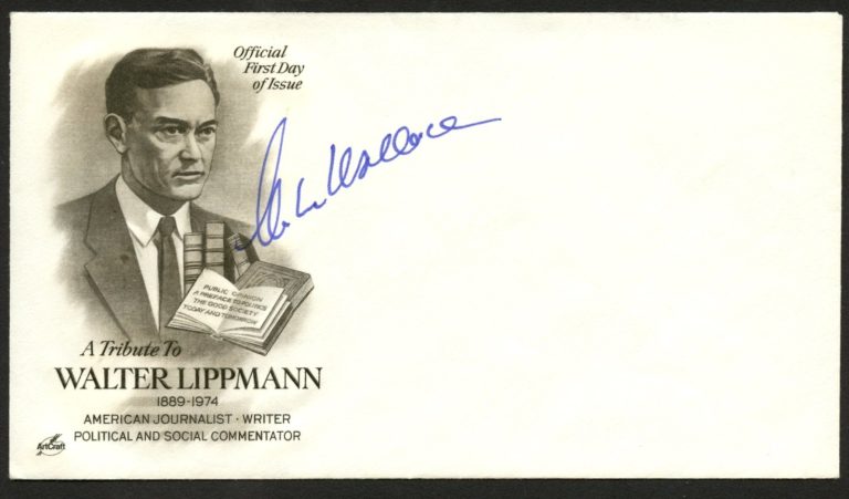 Mike Wallace d2012 signed autograph American Journalist Game Show Host FDC