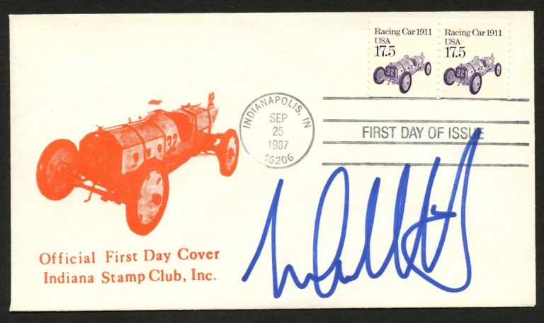 Michael Andretti signed autograph American Race Car Driver FDC Postal Cover