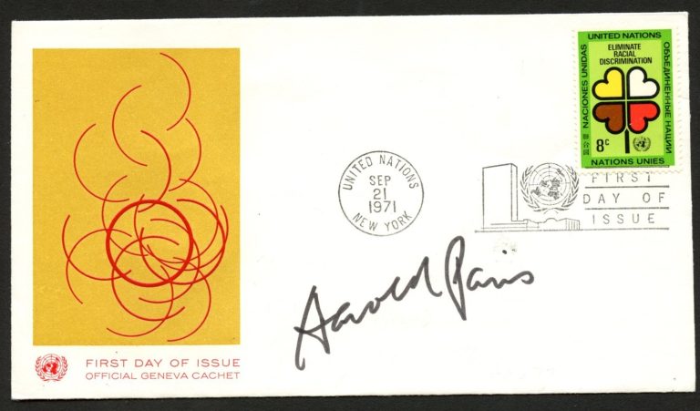 Harold Paris d1979 signed autograph American Sculptor FDC Postal Cover