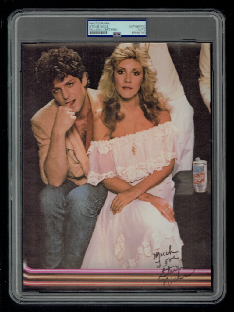Stevie Nicks signed autograph 8x11 Schlitz Beer Photo Fleetwood Mac PSA Slabbed
