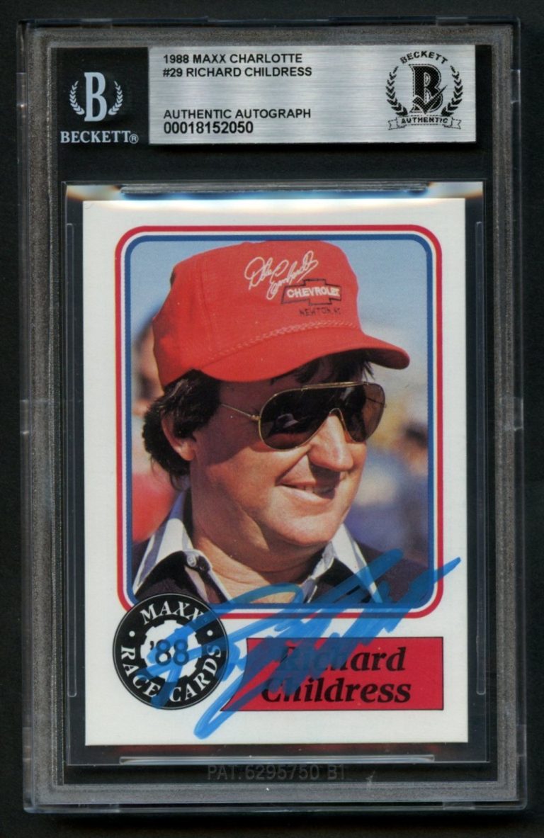 Richard Childress #29 signed autograph 1988 MAXX NASCAR Trading Card BAS Slab