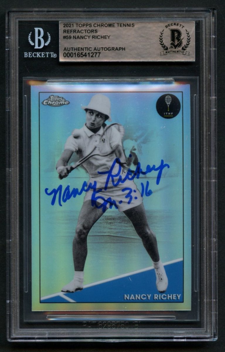Nancy Richey #59 signed autograph 2021 Topps Chrome Tennis Refractor Card BAS