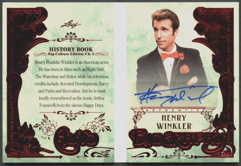 Henry Winkler signed autograph 2025 Leaf History Book Auto Biography Booklet 2/3
