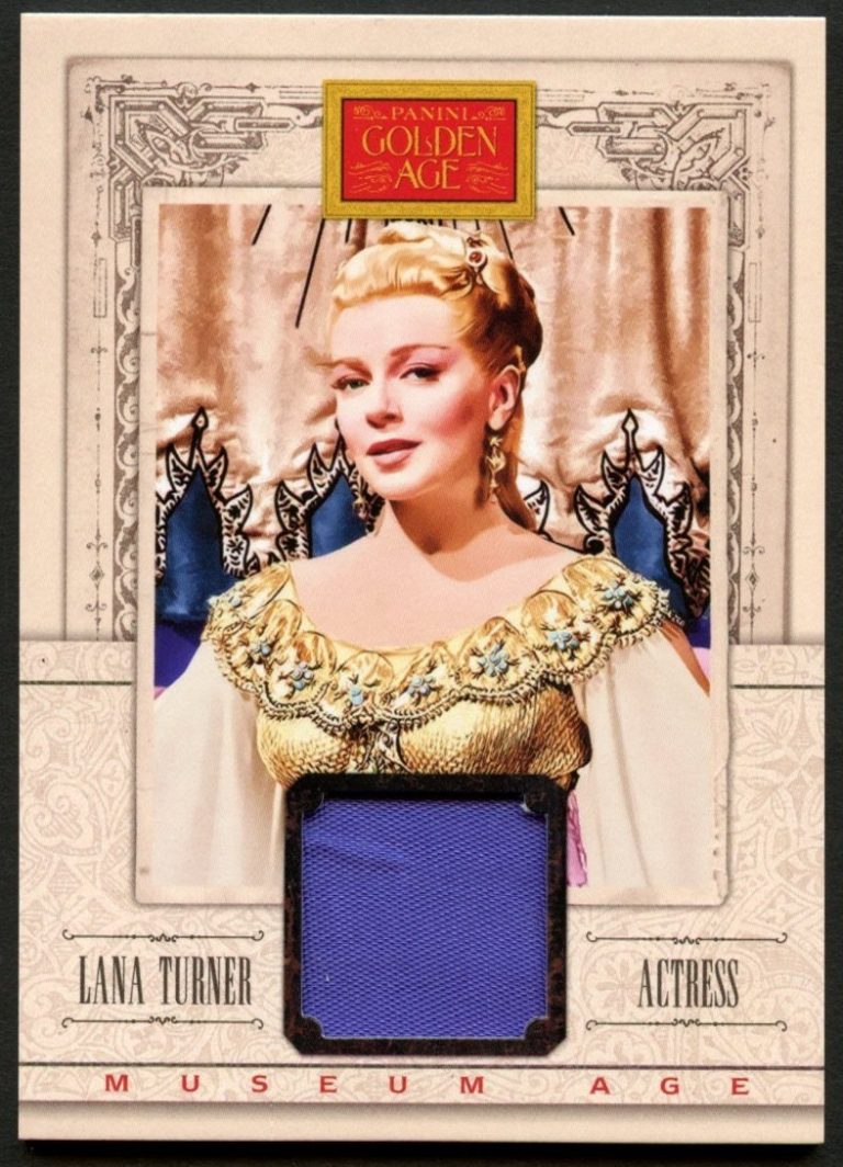 Lana Turner #26 Authentic Panini 2013 Golden Age Museum Memorabilia Relic Card