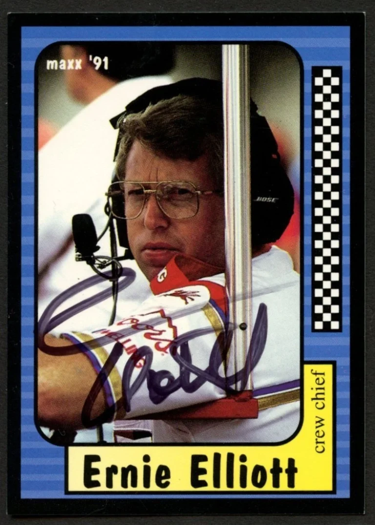 Ernie Elliott #72 signed autograph auto 1991 Maxx NASCAR Racing Trading Card