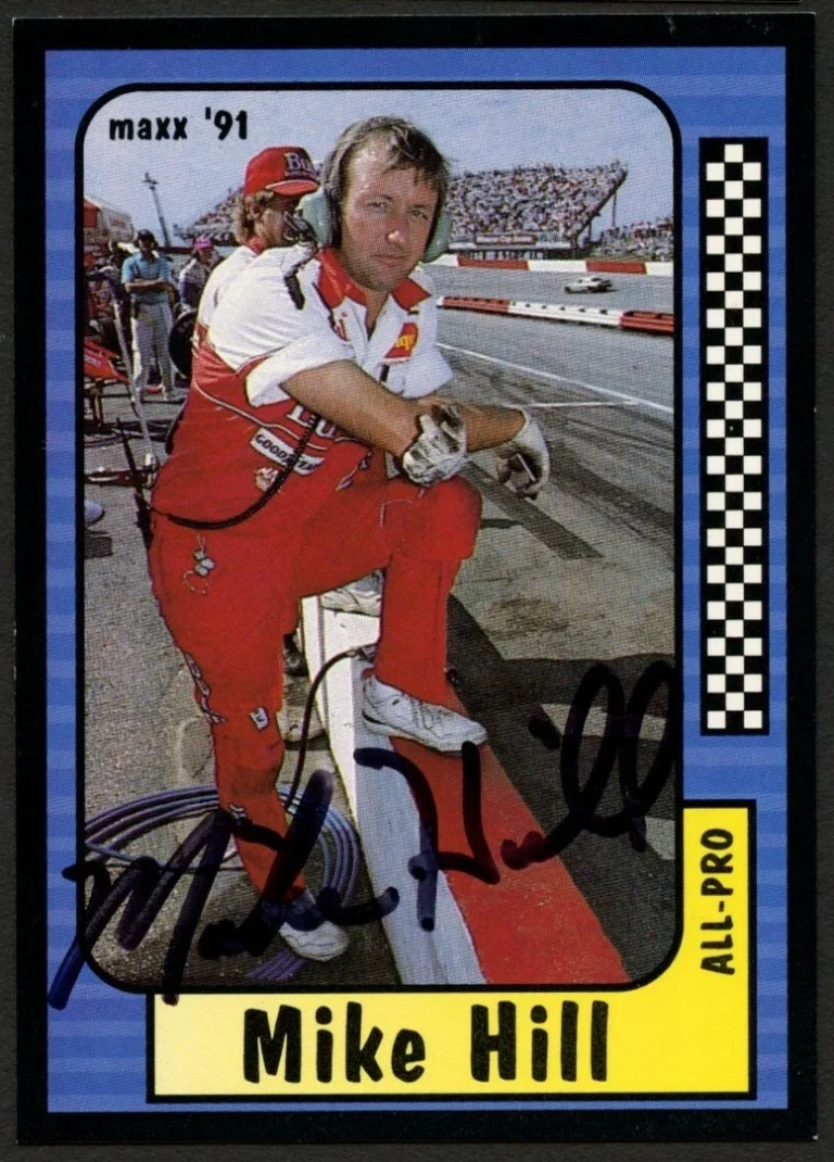 Mike Hill #209 signed autograph auto 1991 Maxx NASCAR Racing Trading Card